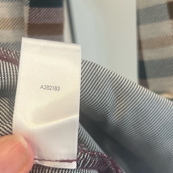 LOGO by Lori Goldstein Mixed Plaid V-neck Knit Tunic Top Evergreen Combo L - Picture 7 of 11